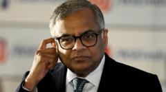 Source-feed image associated with Jaguar Land Rover owner Tata Group's chairman to step down