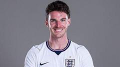 Source-feed image associated with 'Mum was killing me': England's Rice on World Cup heat - and his sunburn