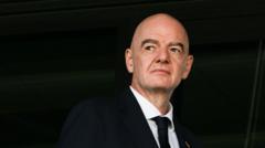 Source-feed image associated with Fifa president Infantino will stand for re-election