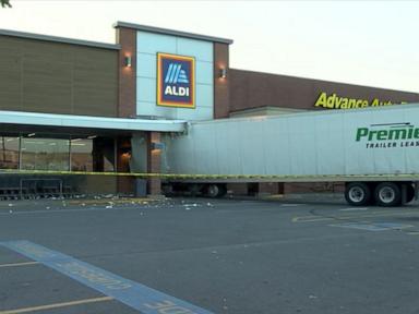 Source-feed image associated with WATCH: Semi-truck crashes through Aldi in Nashville