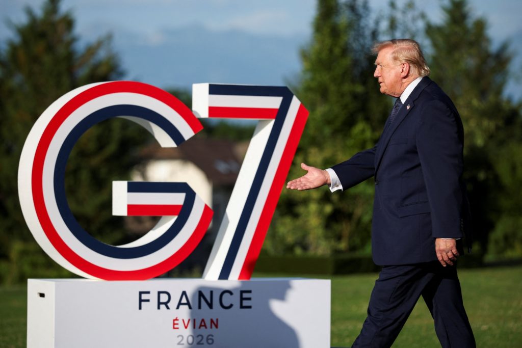 Source-feed image associated with Trump hails Iran deal as G7 summit begins in Europe