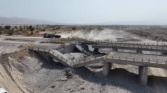 Source-feed image associated with US strikes hit Iran for seventh consecutive night