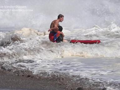 Source-feed image associated with WATCH: America Strong: Lifeguard heroically who rescues boy speaks out for the first time