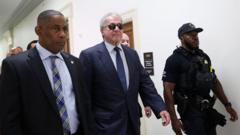 Source-feed image associated with Billionaire Leon Black walks out of Epstein investigation hearing