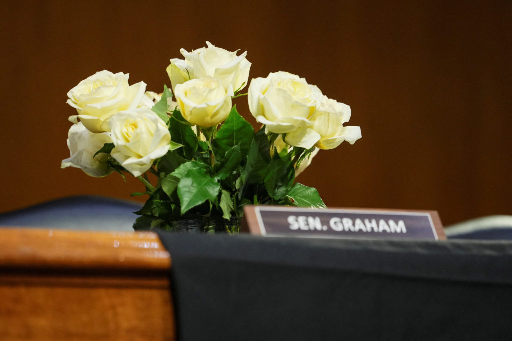 Source-feed image associated with WATCH: Sen. Lindsey Graham remembered in funeral service at Washington National Cathedral