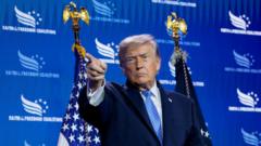 Source-feed image associated with Trump made more than $1bn from crypto in first year back in office