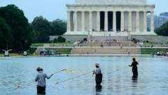Source-feed image associated with Former Olympian denies vandalising Washington Reflecting Pool after arrest