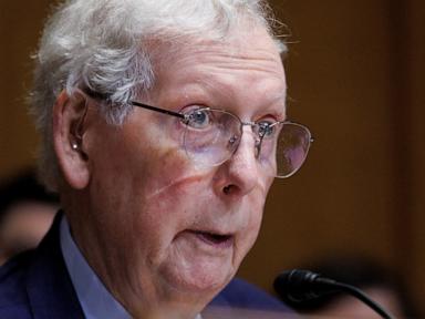 Source-feed image associated with Sen. Mitch McConnell hospitalized with undisclosed condition, spokesperson says