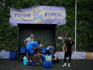 Source-feed image associated with Migrant amateur teams in Greece get into World Cup spirit before new EU border measures take effect