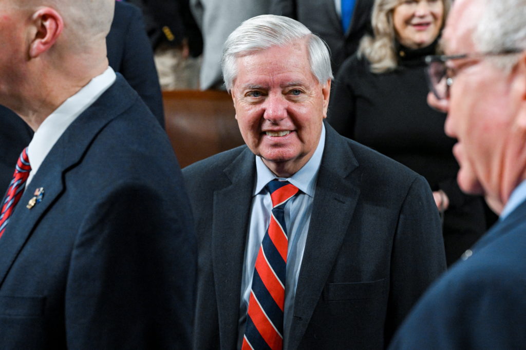 Source-feed image associated with Republicans try to extend winning streak in South Carolina as Graham seeks fifth term