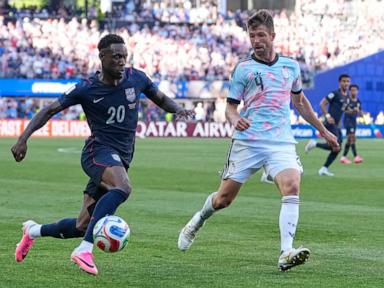 Source-feed image associated with After his suspension was lifted, Balogun has little impact in US World Cup loss