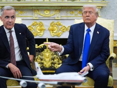 Source-feed image associated with Trump's track record of insults and awkward moments with the G7 leaders he's meeting in France