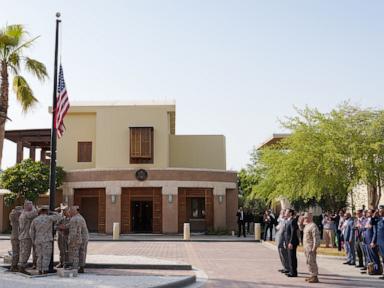 Source-feed image associated with US diplomats and family members slowly begin to return to the Mideast embassies