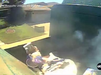 Source-feed image associated with WATCH: Lithium-ion battery ignites garbage truck near Sacramento, CA