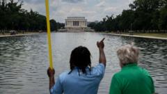 Source-feed image associated with Reflecting Pool to be drained as Trump again blames 'vandals' for recent troubles