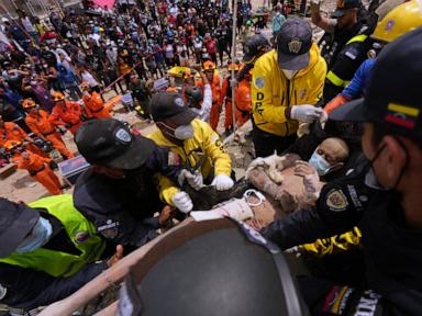 Source-feed image associated with Grief and optimism clash in scramble to locate survivors 4 days after Venezuela earthquakes