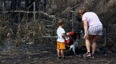 Source-feed image associated with France wildfires reveal hundreds of WW2 shells in village