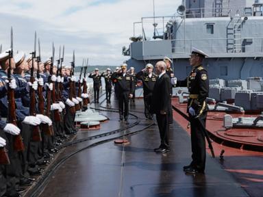 Source-feed image associated with An overnight Ukrainian blitz damages Russia's Black Sea naval stronghold, Zelenskyy says