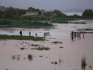 Source-feed image associated with Flooding from Euphrates River damages homes and prompts evacuations in Syria