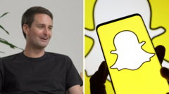 Source-feed image associated with Snapchat open to putting time limits on teens, boss tells BBC