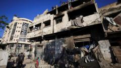 Source-feed image associated with Gaza City hospitals say several killed in strike, as Israel targets Hamas leaders