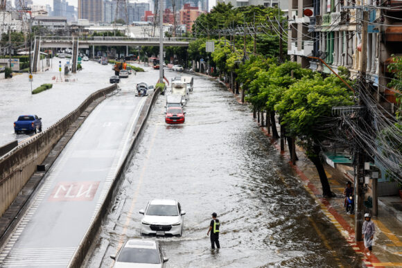 Image from linked report: Bangkok Gets a Month of Rain in Weekend, Disrupting City