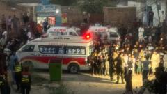 Source-feed image associated with Roof collapse kills 14 children at Pakistan tuition centre