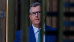 Source-feed image associated with Donaldson's first night in prison as downfall shakes NI politics