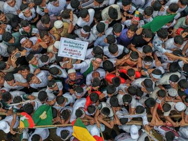 Source-feed image associated with Rohingya refugees rally in Bangladesh camps to demand safe return to Myanmar