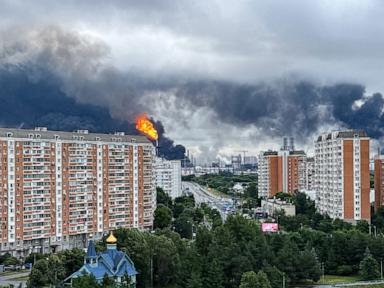 Source-feed image associated with Ukraine strikes Moscow oil refinery amid large-scale drone attack