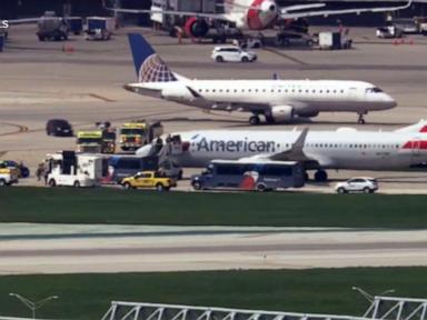 Source-feed image associated with WATCH: Flight evacuated after 2 tires blew while taxiing for takeoff