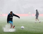 Source-feed image associated with Weather tracker: Thunderstorms hit Spain as Japan braces for typhoon