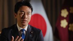 Source-feed image associated with Japan ramping up defence is 'critical' to prevent war, Defence Minister Koizumi tells BBC