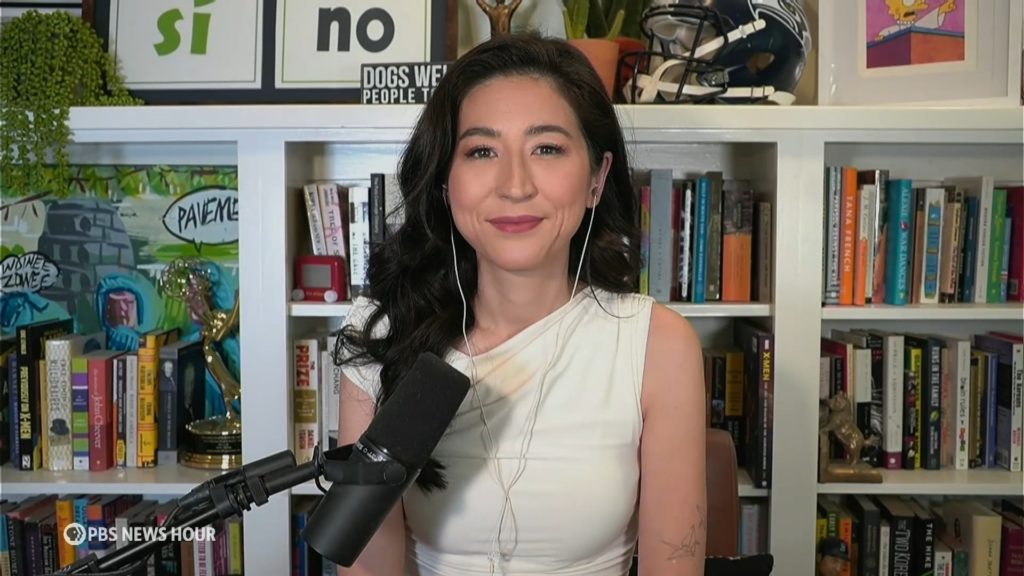 Source-feed image associated with Mina Kimes on the 'big game feel' of the Scripps National Spelling Bee