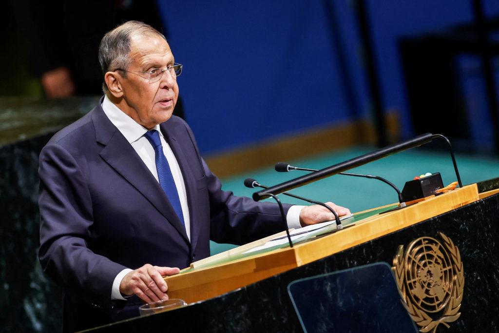 Image from linked report: German and Russian foreign ministers have rare meeting at United Nations General Assembly
