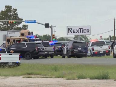 Source-feed image associated with 1 killed, 10 hurt in mass shooting in Midland, Texas; suspect also dead