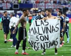 Source-feed image associated with White House backs Argentina players over Falklands banner in World Cup semi-final