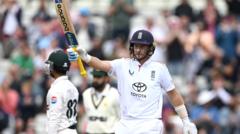 Source-feed image associated with England survive scare to sweep Pakistan series