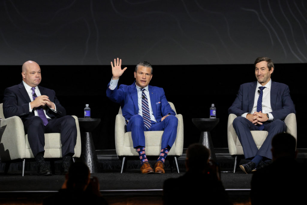 Image from linked report: WATCH: Hegseth discusses drone warfare at U.S. Army conference