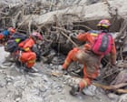 Source-feed image associated with Nepal-Tibet floods: death toll nears 800; air pipe inserted to tunnel where large group trapped – follow updates
