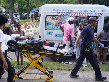 Source-feed image associated with Police arrest a suspect in a shooting at an Ohio festival that wounded 12