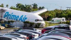 Source-feed image associated with Five dead after Amazon cargo plane crashes at Miami airport