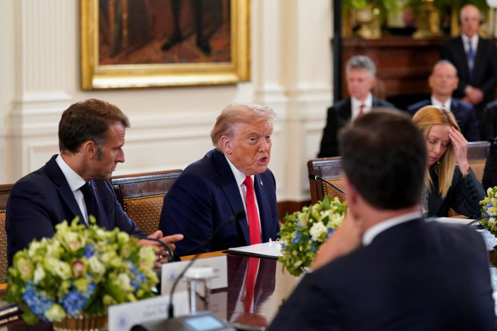Source-feed image associated with Europe's leaders close ranks as they face barbs and pressure from Trump