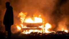 Source-feed image associated with Thirty rioters sentenced for disorder which saw police officer set on fire