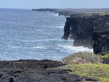 Image from linked report: A famed Hawaii sea arch collapses, prompting NPS warnings of unstable cliffs
