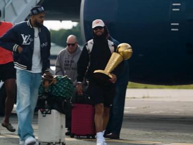 Source-feed image associated with WATCH: Knicks return home after winning NBA championship
