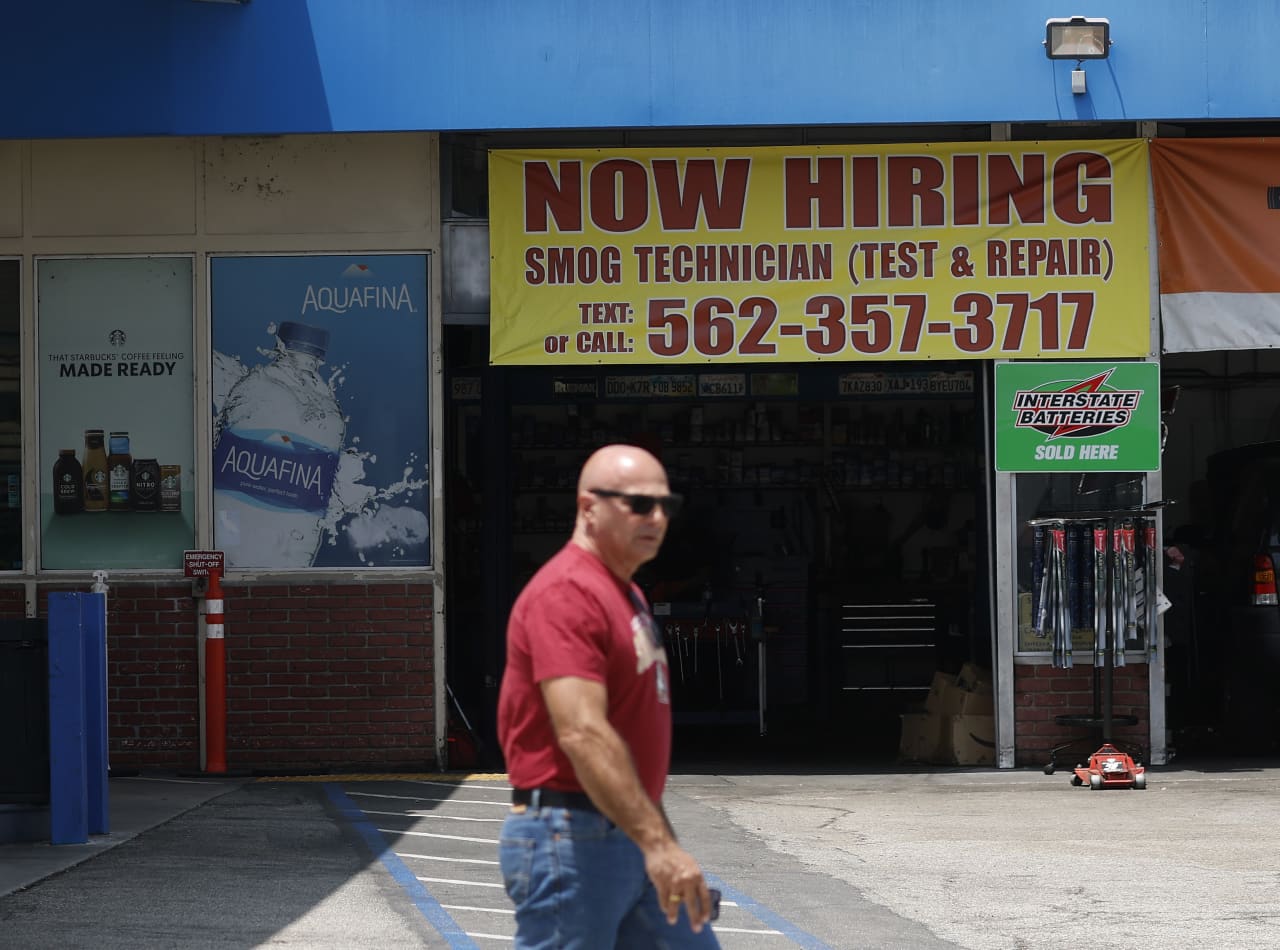 Source-feed image associated with Businesses added 98,000 jobs in June, ADP says. Labor market is on the mend, but it’s still not great.