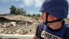 Source-feed image associated with Israel expanding presence in Lebanon, officials say, as BBC visits occupied areas