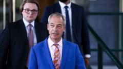 Source-feed image associated with Farage's rivals rule out standing in Clacton by-election