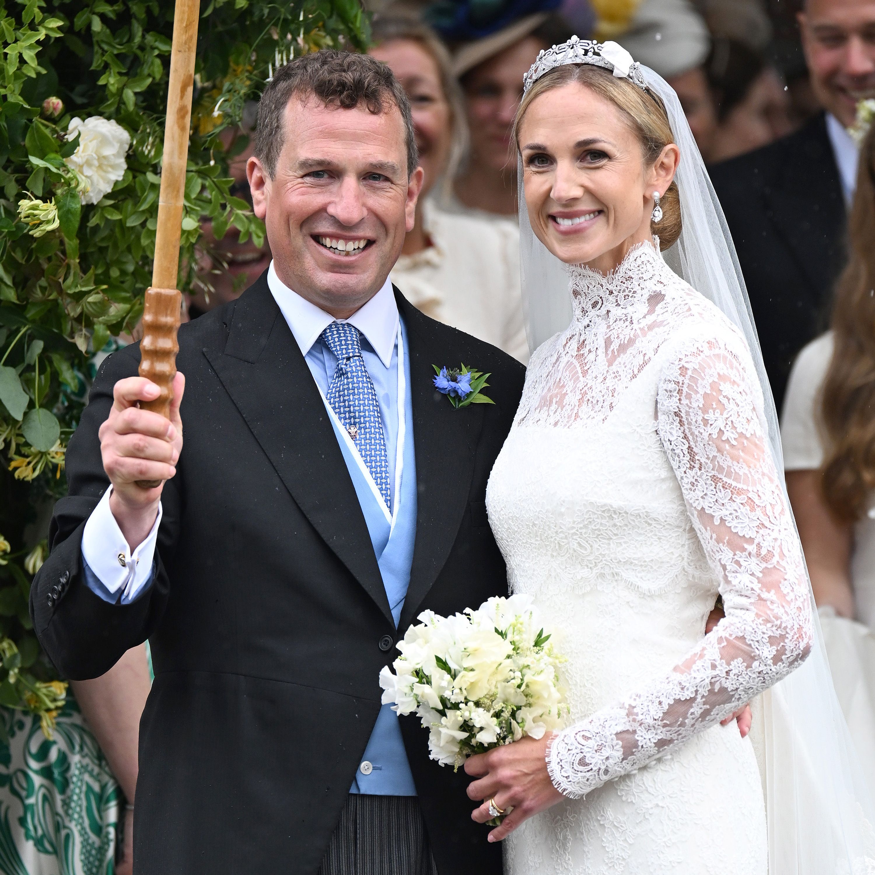 Source-feed image associated with Harriet Sperling Wears Emilia Wickstead to Marry Peter Phillips Among Royals in Gloucestershire